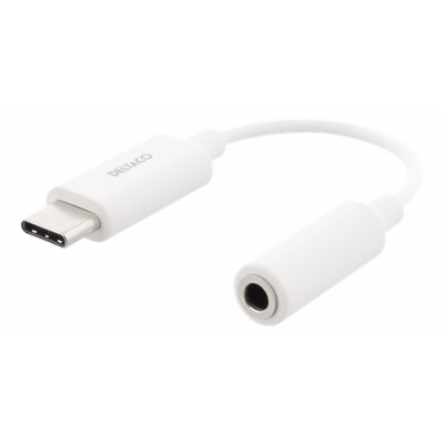 DELTACO USB-C till 3,5 mm adapter, stereo