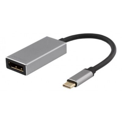 Deltaco USB-C till DisplayPort Adapter - Rymdgrå