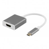 Deltaco USB-C till HDMI Adapter 0.2m - Rymdgrå