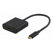 Deltaco USB-C till HDMI Adapter - Svart