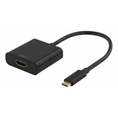 Deltaco USB-C till HDMI Adapter - Svart