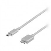 USB-C till Micro-B Kabel Adapter 1M - Silver - Deltaco - UCBC-1263 - Kablar & Laddare