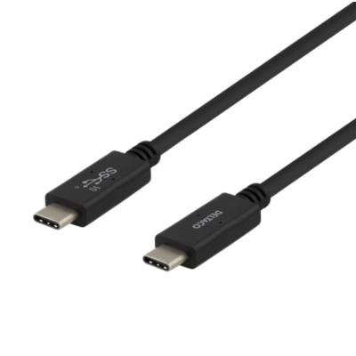 Deltaco USB-C till USB-C Kabel 0.5m 100W - Svart