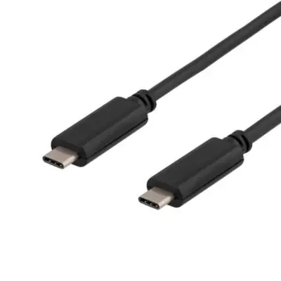 Deltaco USB-C till USB-C Kabel 0.5m - Svart