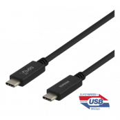 DELTACO USB-C till USB-C-kabel, 1m, 10Gbps, USB 3.1 Gen 2