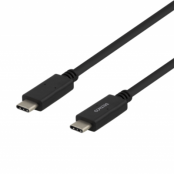 Deltaco USB-C till USB-C Kabel 1m 480 Mbit/s - Svart
