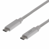 Deltaco USB-C till USB-C Kabel 1m 60W - Grå