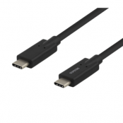 Deltaco USB-C till USB-C Kabel 2 m - Svart