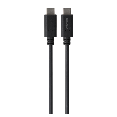 Deltaco USB-C till USB-C Kabel 240W 0.8m - Svart