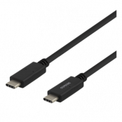 Deltaco USB-C till USB-C Kabel 2m IF - Svart