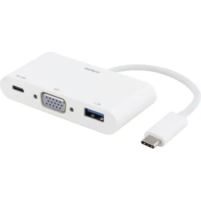 Deltaco USB-C- till VGA-Adapter