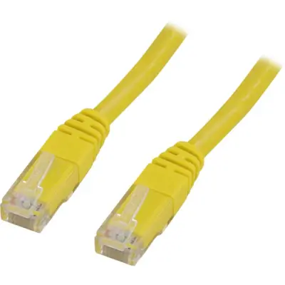 DELTACO U/UTP Cat6 patchkabel 0,3m, gul
