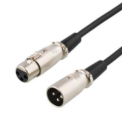 DELTACO XLR-ljudkabel, 3-pin ha - 3-pin ho, 7m, svart
