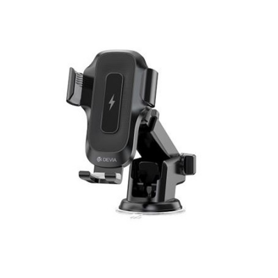 Devia Bilhållare med 15W Trådlös Laddare EA497 - Svart