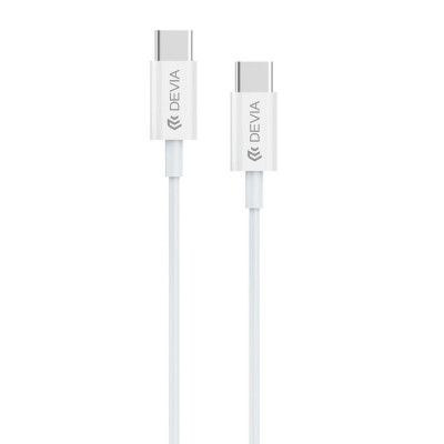 Devia USB-C Till USB-C 60W Kabel 3A 1m Smart EC042 PD - Vit