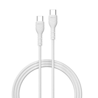 Devia USB-C Till USB-C Kabel 3A 1m Kintone EC151 - Vit