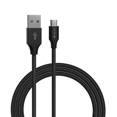 Devia USB Till MicroUSB 1m Kabel 2.4A Gracious EC203 - Svart