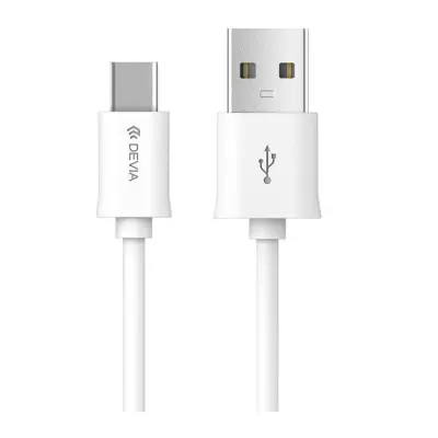 Devia USB Till USB-C Kabel 2m 2.1A Smart EC066 - Vit