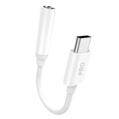 Dudao Adapter USB-C Till 3.5mm Mini Jack - Vit
