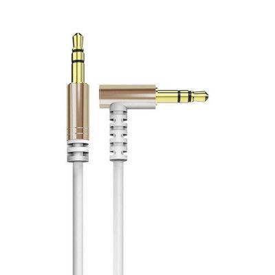Dudao angled Kabel AUX mini jack 3.5mm 1m Kabel Vit