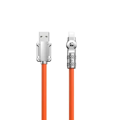 Dudao Kabel USB-A Till Lightning (1m) Angled - Orange