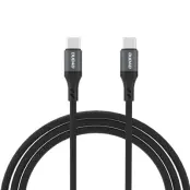 Dudao L3CC USB-C - USB-C 60W 1.2m Braided Kabel - Svart