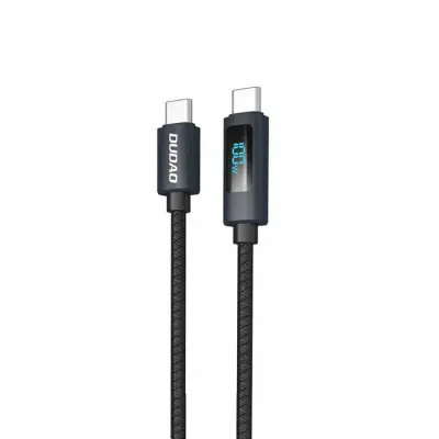 Dudao L7C USB-C - USB-C 100W Kabel med LED Display 1m - Svart