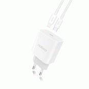 Dudao Laddare A8SEU-1M PD 20W Adapter med 1x USB-C port och USB-C/Lightningkabel - Vit