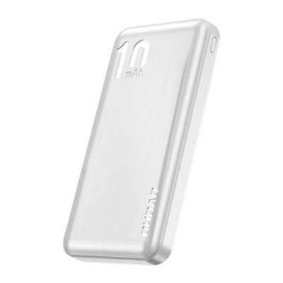 Dudao Power Bank 10000mAh Trådlösa hörlurar 3in1 Kabel 20cm - Vit