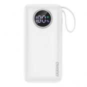 Dudao Powerbank 10000mAh USB-A/USB-C 22.5W - Vit