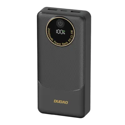 Dudao Powerbank 20000mAh 22.5W PD USB-A USB-C (Vit) (Vit)