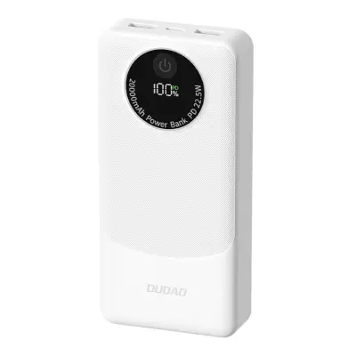 Dudao Powerbank 20000mAh 22.5W PD USB-A USB-C (Svart) (Svart)