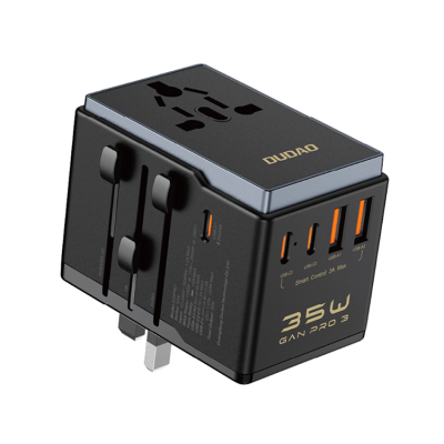 Dudao Reseadapter 35W 3x USB-C 2x USB-A A35Pro - Svart