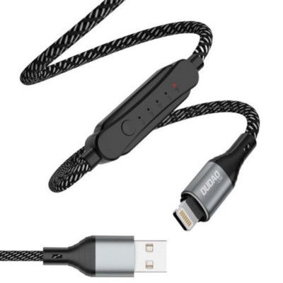 Dudao Timer USB Till Lightning Kabel 1 m - Svart