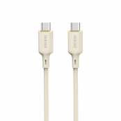 Dudao USB-C till USB-C kabel 1m - Beige