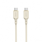 Dudao USB-C till USB-C kabel 2m - Beige