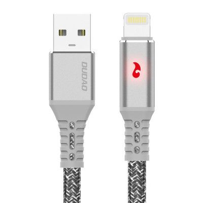 Dudao USB lightning Kabel 1 m 3 ALED Grå