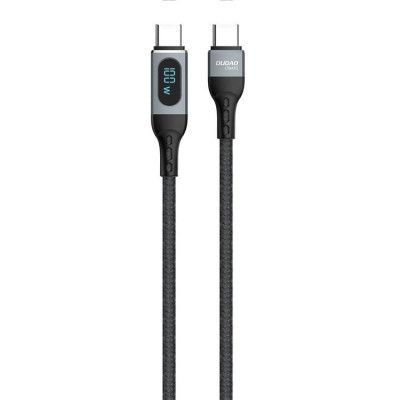 Dudao USB-C till USB-C kabel Snabbladdning PD 100W 1m - Svart