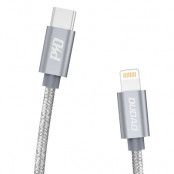 Dudao USB Type C lightning 45W 1m Kabel Grå