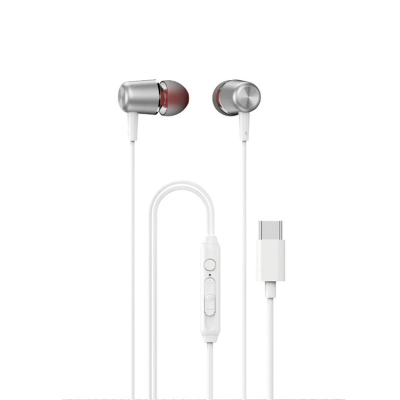 Dudao X1PROT In-Ear Hörlurar Anslutna USB-C Kabel 1.2 m - Vit