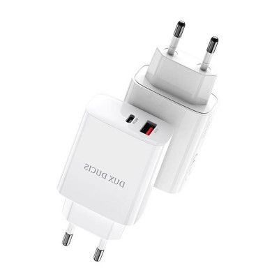 Dux Ducis Quick Väggladdare USB Type-C 20W 18W  - Vit