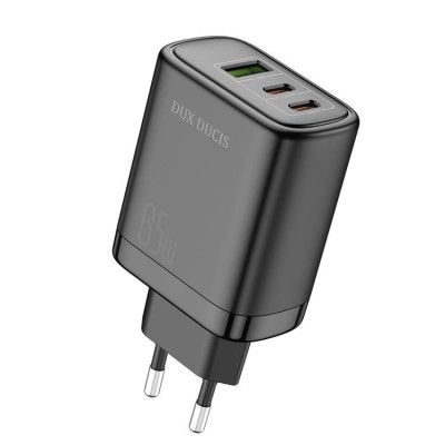 Dux Ducis Väggladdare 65W 2x USB Typ-C - Svart