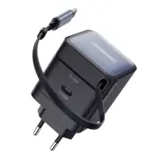 DUZZONA GaN Snabbladdare USB-C 65W Retractable USB-C Kabel EU