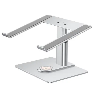 E7BW Trådlös laddare 15W Aluminium Desktop Ställning - Silver