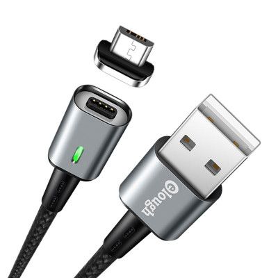 Elough E05 Micro Usb Magnetisk kabel 100Cm/3A Svart