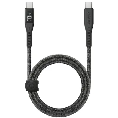 Energea Flow USB-C till USB-C Kabel 240W 5A 1.5m Snabbladdning - Svart