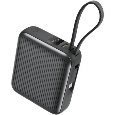 Energea PowerBank 10000mAh 35W USB-C Kabel - Grå