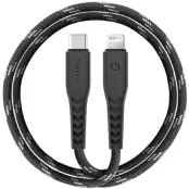 Energea USB-C till Lightning Kabel 1.5m MFI Nyloflex C94 - Svart