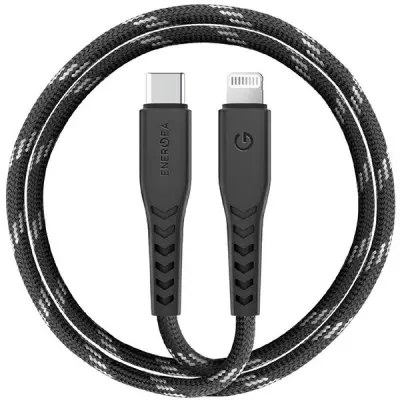 Energea USB-C till Lightning Kabel 1.5m MFI Nyloflex C94 - Svart
