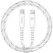 Energea USB-C till Lightning Kabel 1.5m MFI Nyloflex C94 - Vit